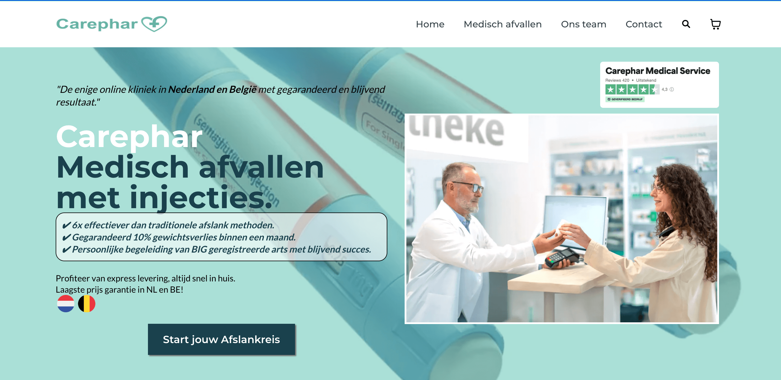 Carephar - Afvallen met injecties kliniek